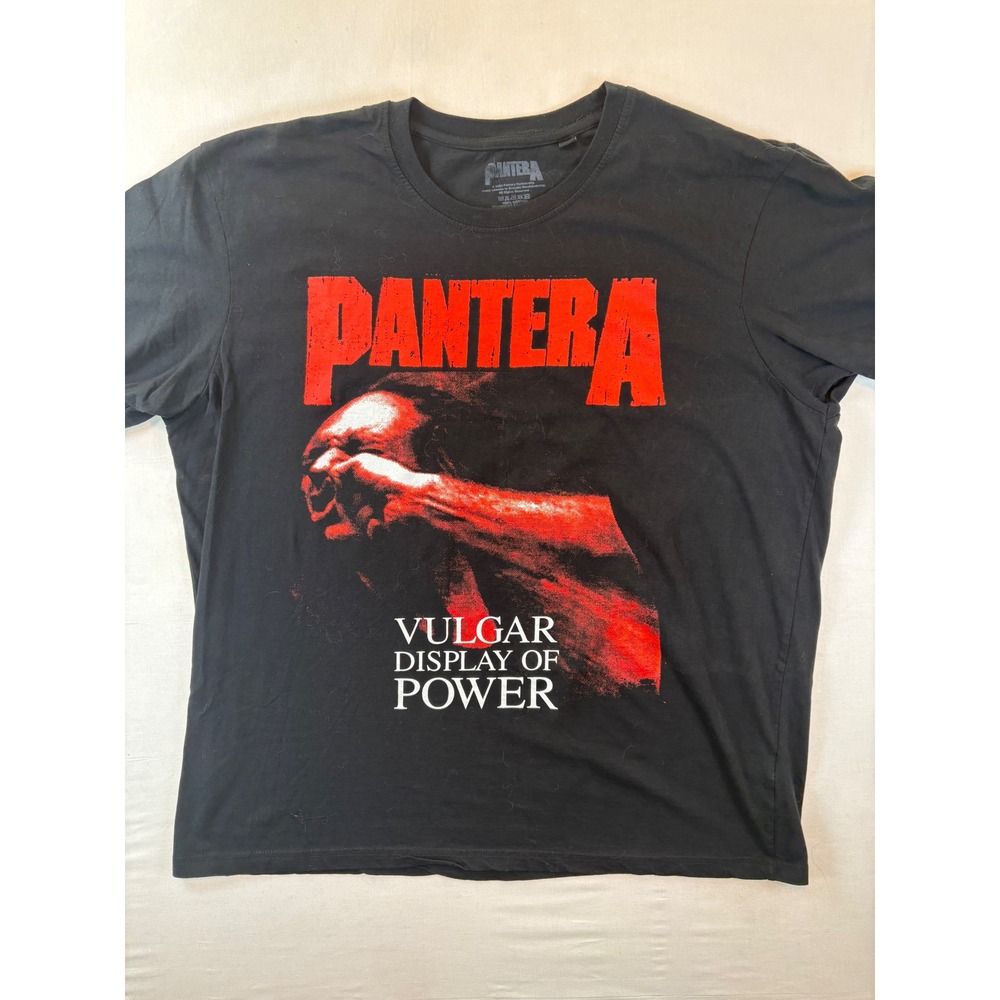 Pantera Vulgar Display of Power Graphic T-Shirt Black Mens XL Metal Band Tee
